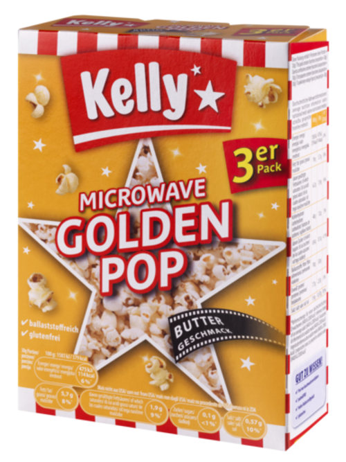 Verpackung von Kelly Microwave Golden Pop Butter