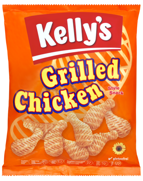 Verpackung von Kelly's Grilled Chicken Style Snack