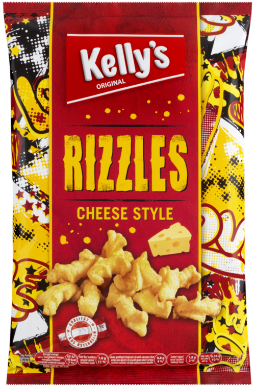 Verpackung von Kelly's Rizzles Cheese