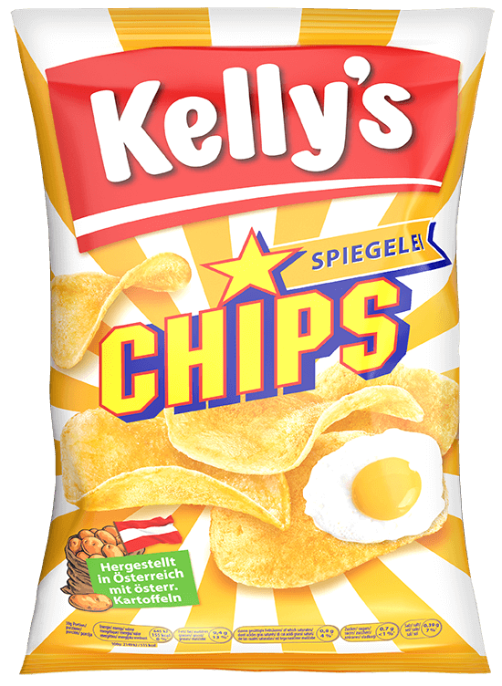 Verpackung von Kelly’s Chips Spiegelei