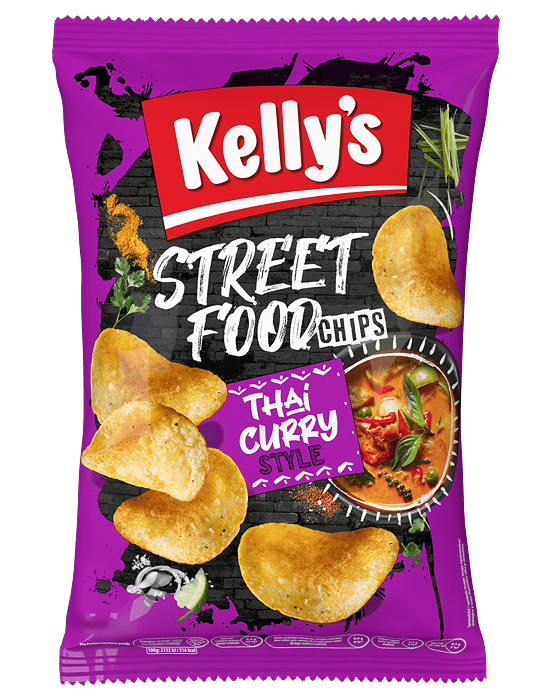 Verpackung von Street Food Chips Thai Curry