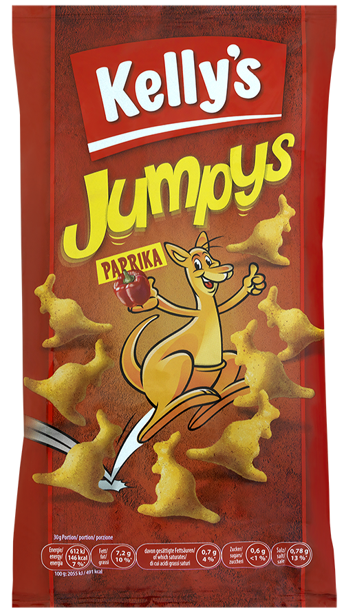 Verpackung von Kelly's Jumpys Paprika