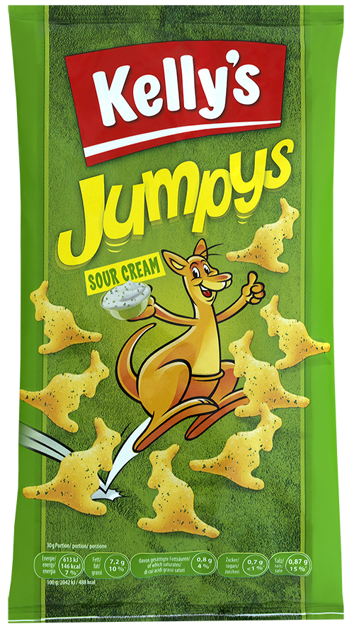 Verpackung von Kelly‘s Jumpys Sour Cream