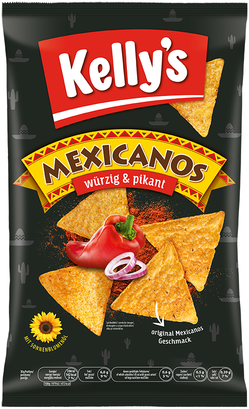 Verpackung von Kelly's Mexicanos würzig & pikant
