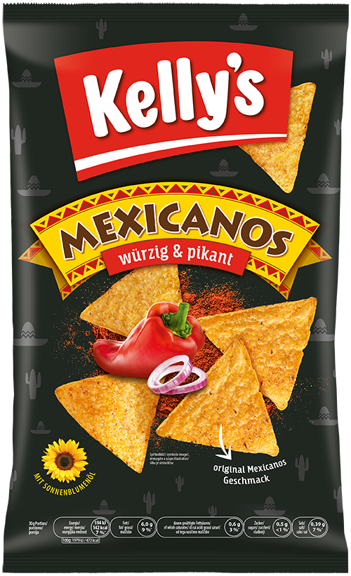 Verpackung von Kelly's Mexicanos spicy piquant