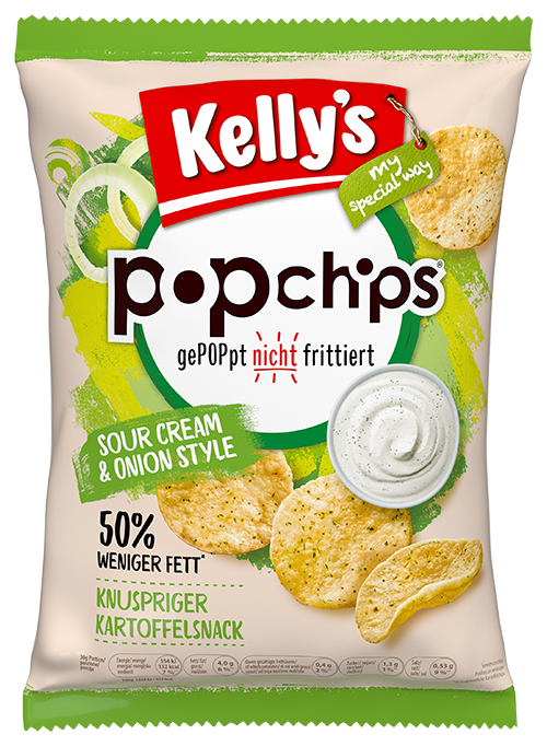 Verpackung von Kelly’s Popchips Sourcream