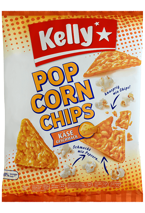 Verpackung von Kelly Popcornchips Cheese