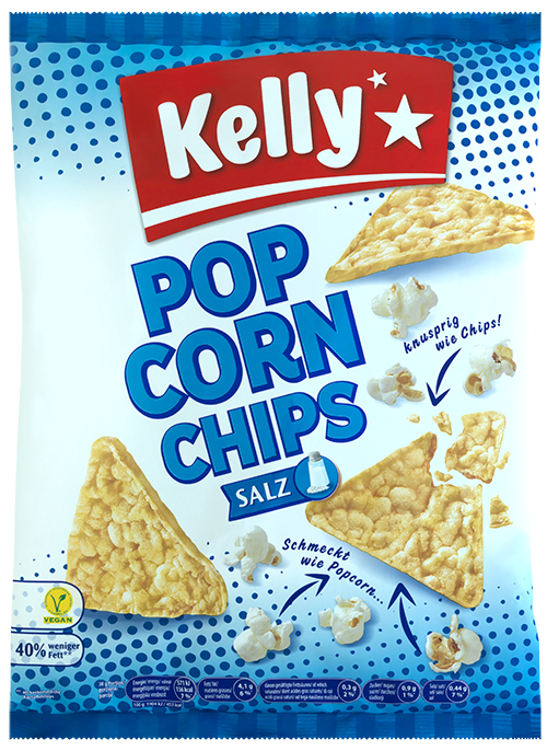 Verpackung von Kelly Popcornchips Salz