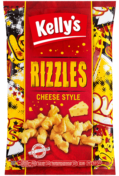 Verpackung von Kelly's Rizzles Cheese