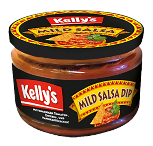 Verpackung von Kelly's Salsa Dip
