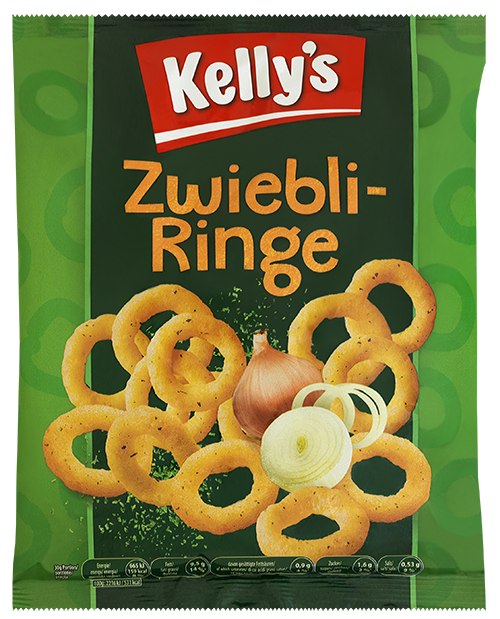 Verpackung von Kelly’s Zwiebli-Ringe