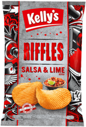Verpackung von Kelly's Riffles <br>Salsa & Lime