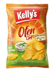 Verpackung von Kelly’s Ofenchips Sourcream