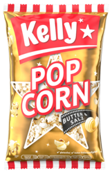 Verpackung von Kelly Popcorn Butter & Salz
