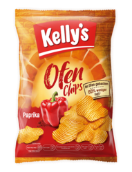 Verpackung von Kelly’s Ofenchips Paprika