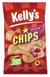 Verpackung von Kelly’s Chips Ketchup