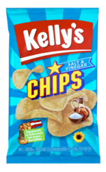 Verpackung von Kelly’s Chips Salt & Vinegar
