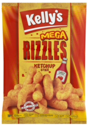 Verpackung von Kelly's Mega Rizzles Ketchup