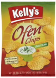 Verpackung von Kelly’s Ofenchips Sourcream