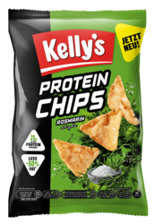 Verpackung von Kelly’s Protein Chips Rosmarin Style