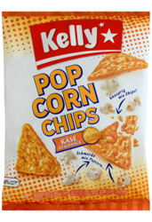Verpackung von Kelly Popcornchips Käsegeschmack
