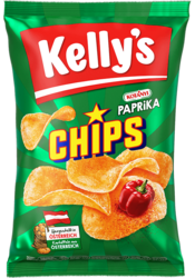 Verpackung von Kelly’s Chips Paprika