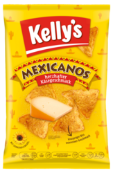 Verpackung von Kelly's Mexicanos herzhafter Käsegeschmack