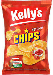 Verpackung von Kelly’s Chips Ketchup