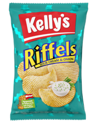 Verpackung von Kelly’s Riffels Sour Cream & Onion