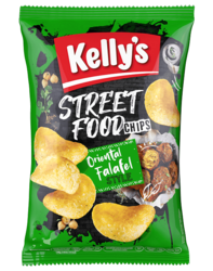 Verpackung von Street Food Chips Oriental Falafel