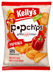 Verpackung von Kelly’s Popchips Paprika