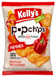 Verpackung von Kelly's Popchips Paprika