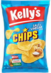 Verpackung von Kelly’s Chips Salt & Vinegar