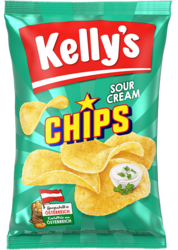 Verpackung von Kelly’s Chips Sour Cream